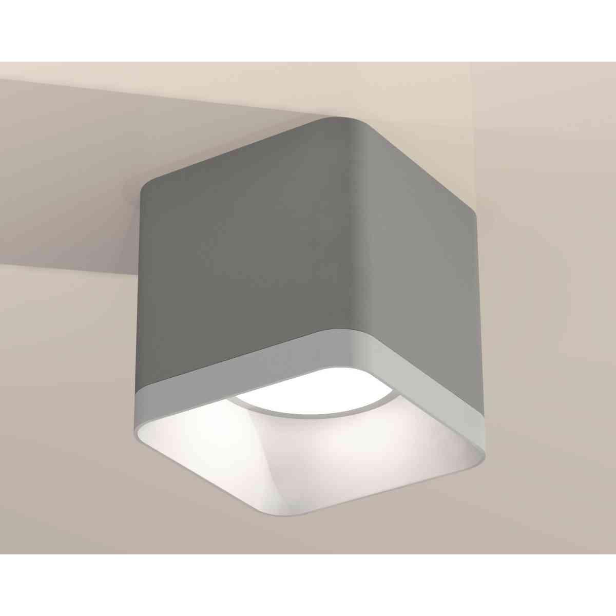 фото комплект накладного светильника ambrella light techno spot xs7807001 sgr/swh серый песок/белый песок (c7807, n7701) | 220svet.ru