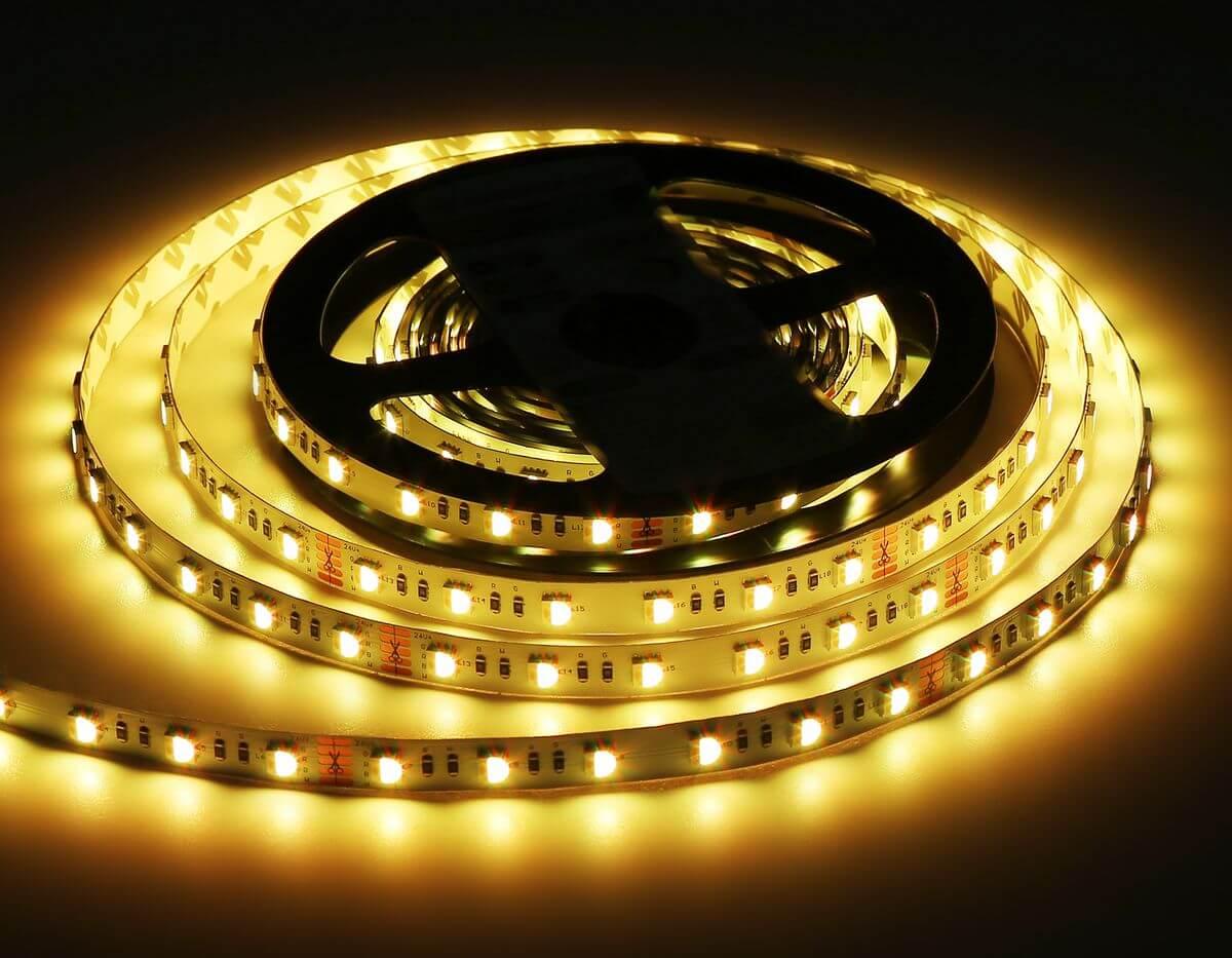 фото светодиодная лента ambrella light 10w/m 60led/m 5050smd rgbw+теплый белый 5m gs4401 | 220svet.ru