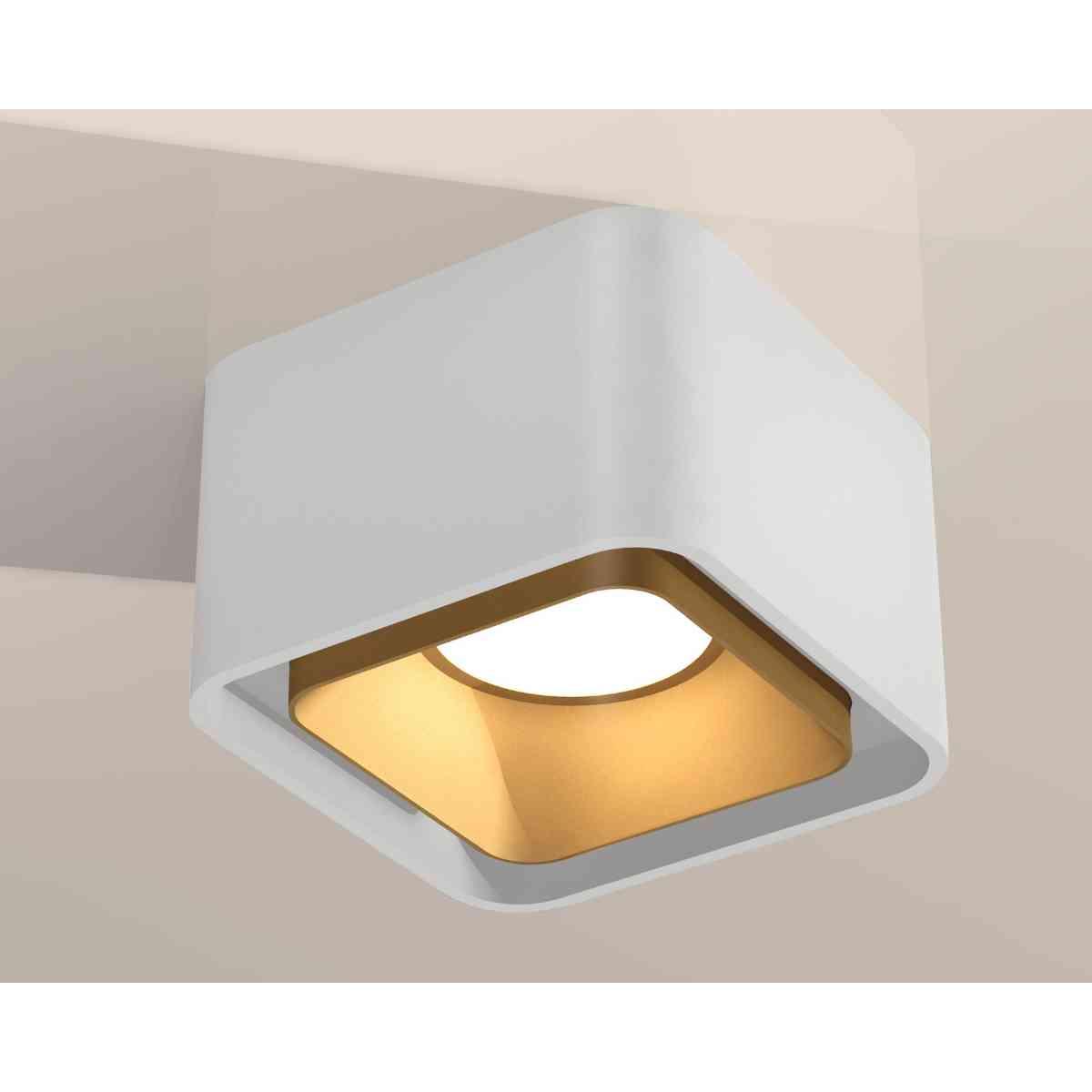фото комплект накладного светильника ambrella light techno spot xs7832004 swh/sgd белый песок/золото песок (c7832, n7704) | 220svet.ru