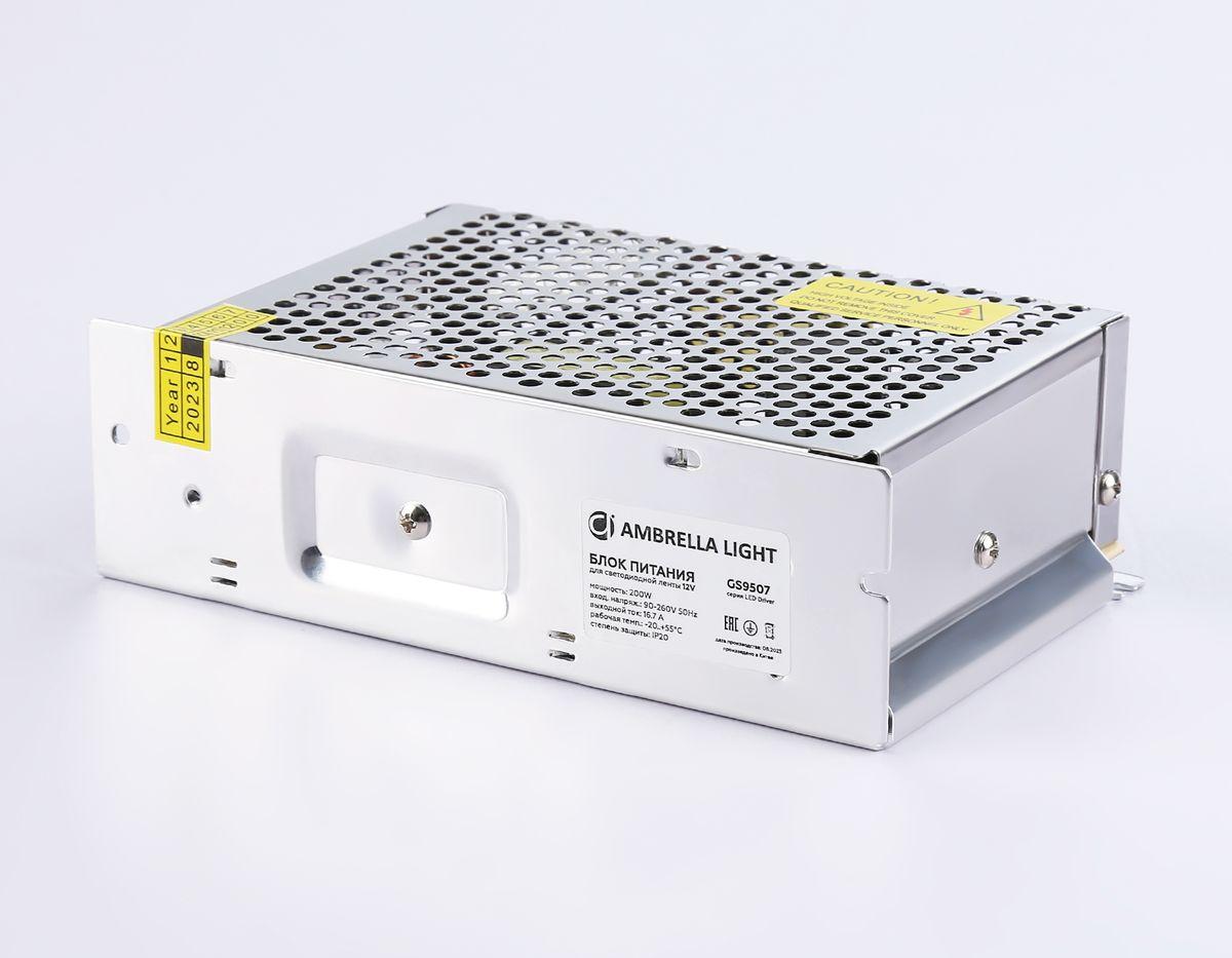 фото блок питания для светодиодной ленты ambrella light illumination led driver 12v 200w ip20 16,7a gs9507 | 220svet.ru