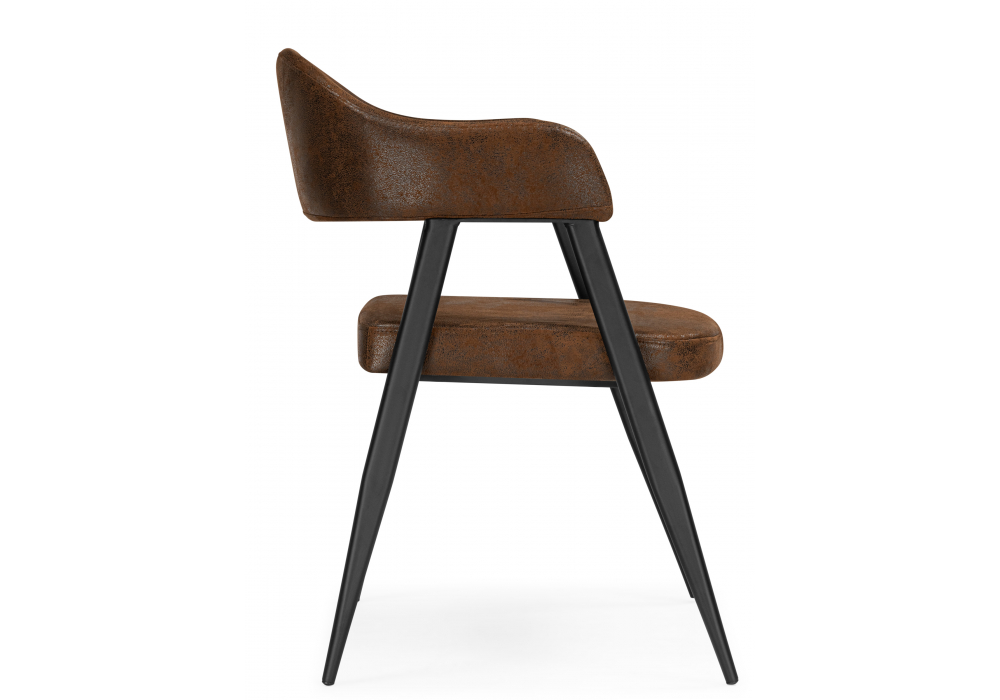 фото стул на металлокаркасе woodville twin brown / black 15923 | 220svet.ru