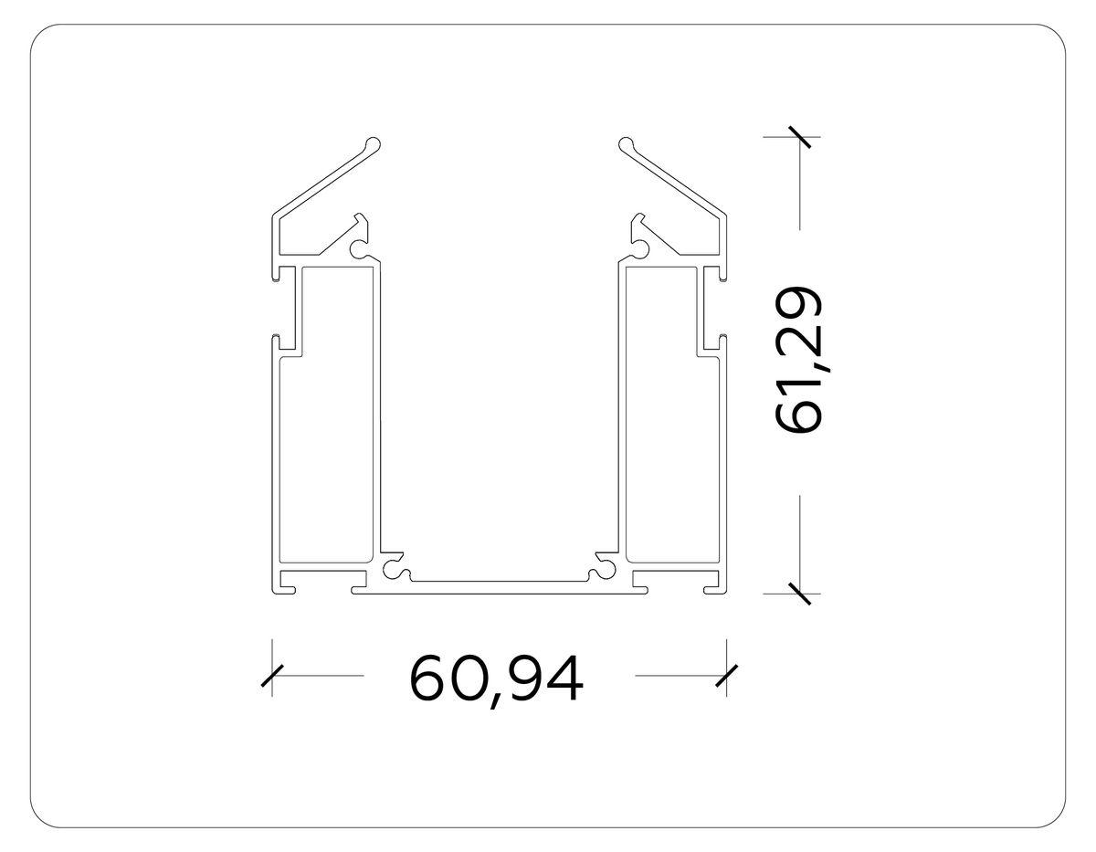 фото корпус в натяжной потолок для накладного шинопровода ambrella light track system magnetic 220v gl1014 | 220svet.ru