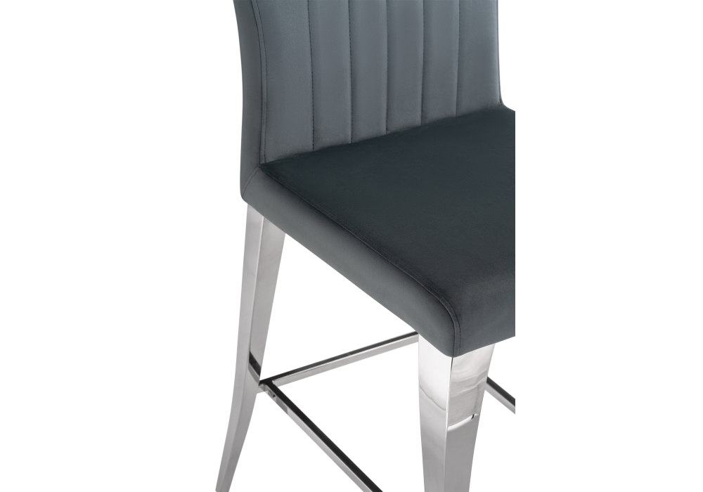фото барный стул woodville joan dark grey / steel 15387 | 220svet.ru