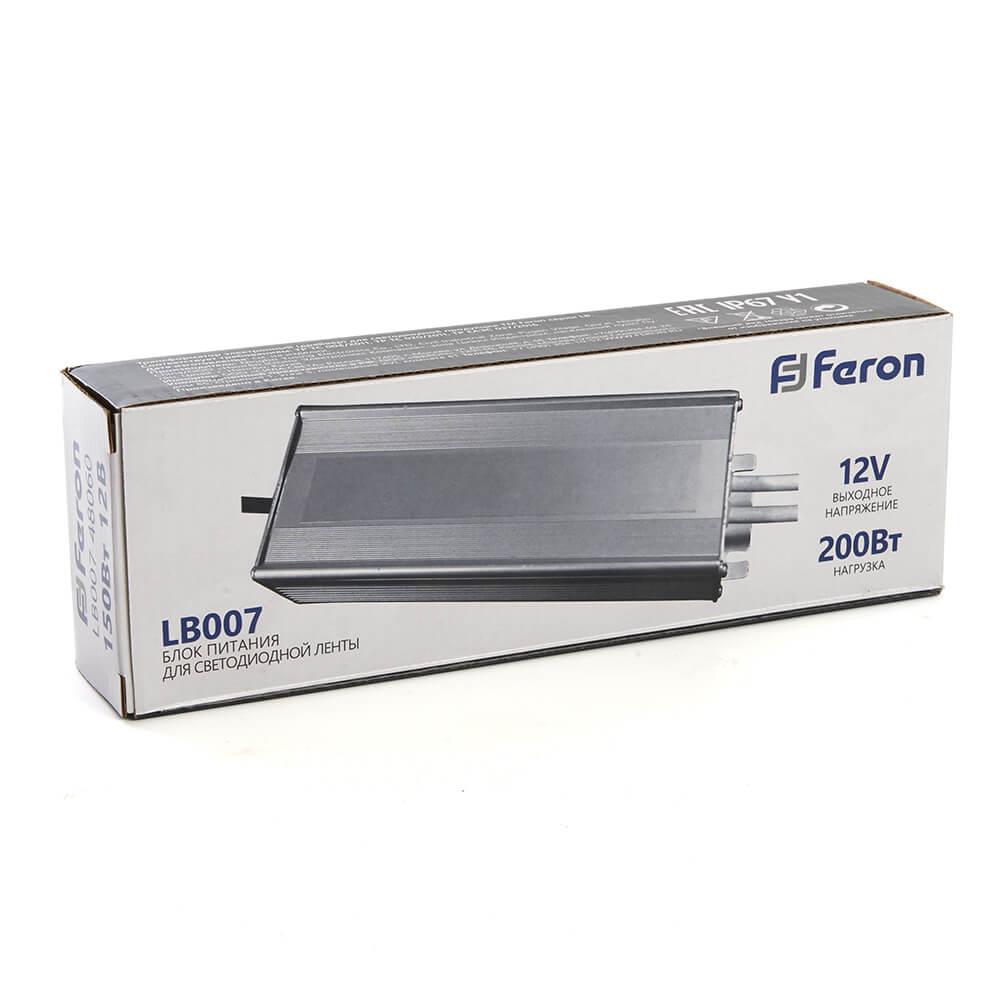 фото блок питания для светодиодной ленты feron 12v 200w ip67 16,5a 48061 | 220svet.ru