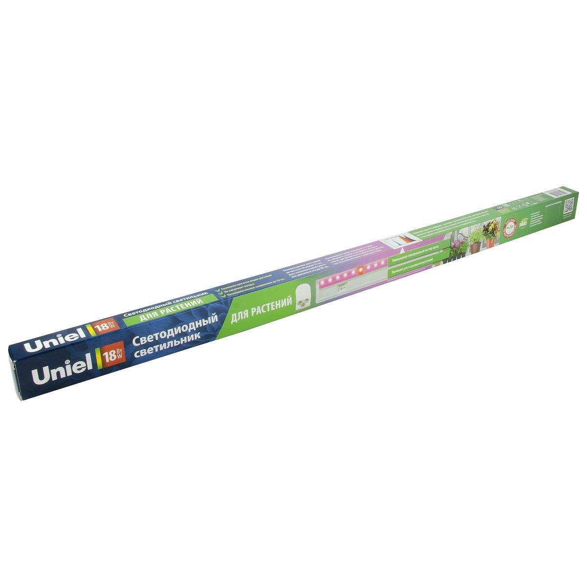 фото настенный светодиодный светильник для растений uniel uli-p42-18w/spbx ip40 white ul-00010567 | 220svet.ru