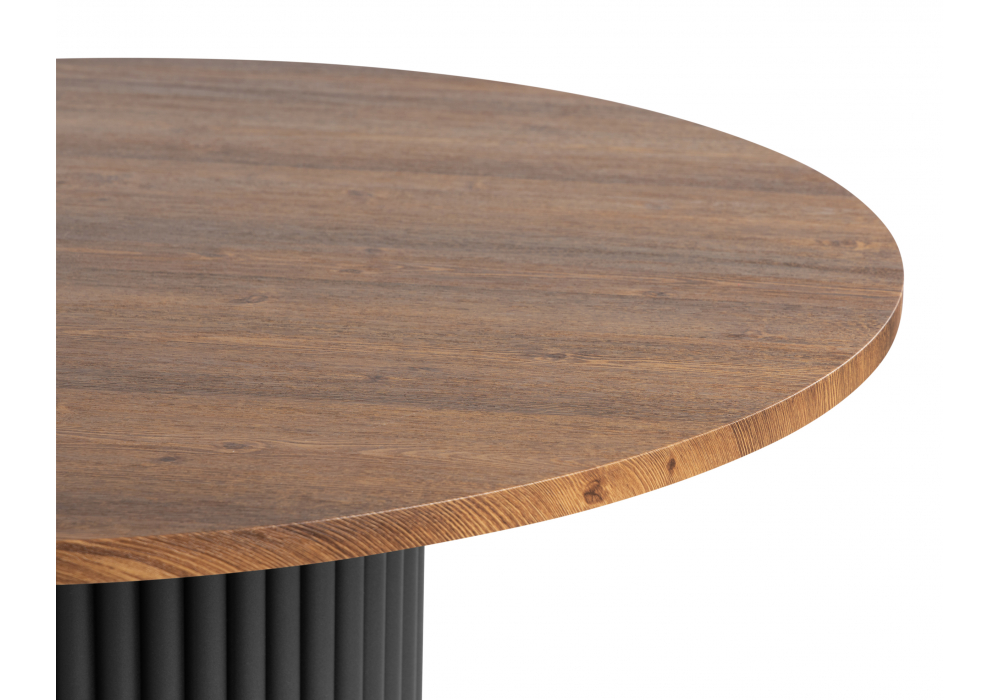 фото стол деревянный woodville барел 110 орех кантри / черный 615170 | 220svet.ru