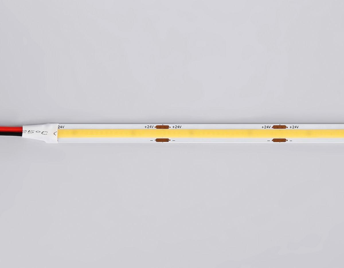 фото светодиодная лента дневной белый ambrella light 12w/m 480led/m cob 3000к 5m gs4702 | 220svet.ru