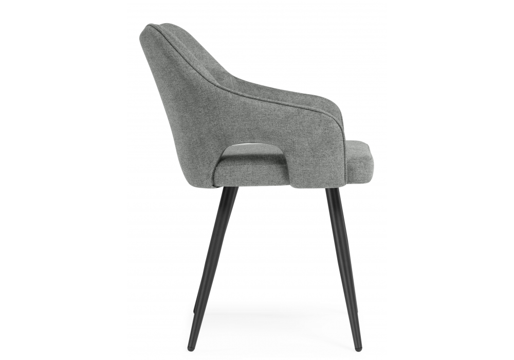 фото стул на металлокаркасе woodville hera dark gray / black 15843 | 220svet.ru