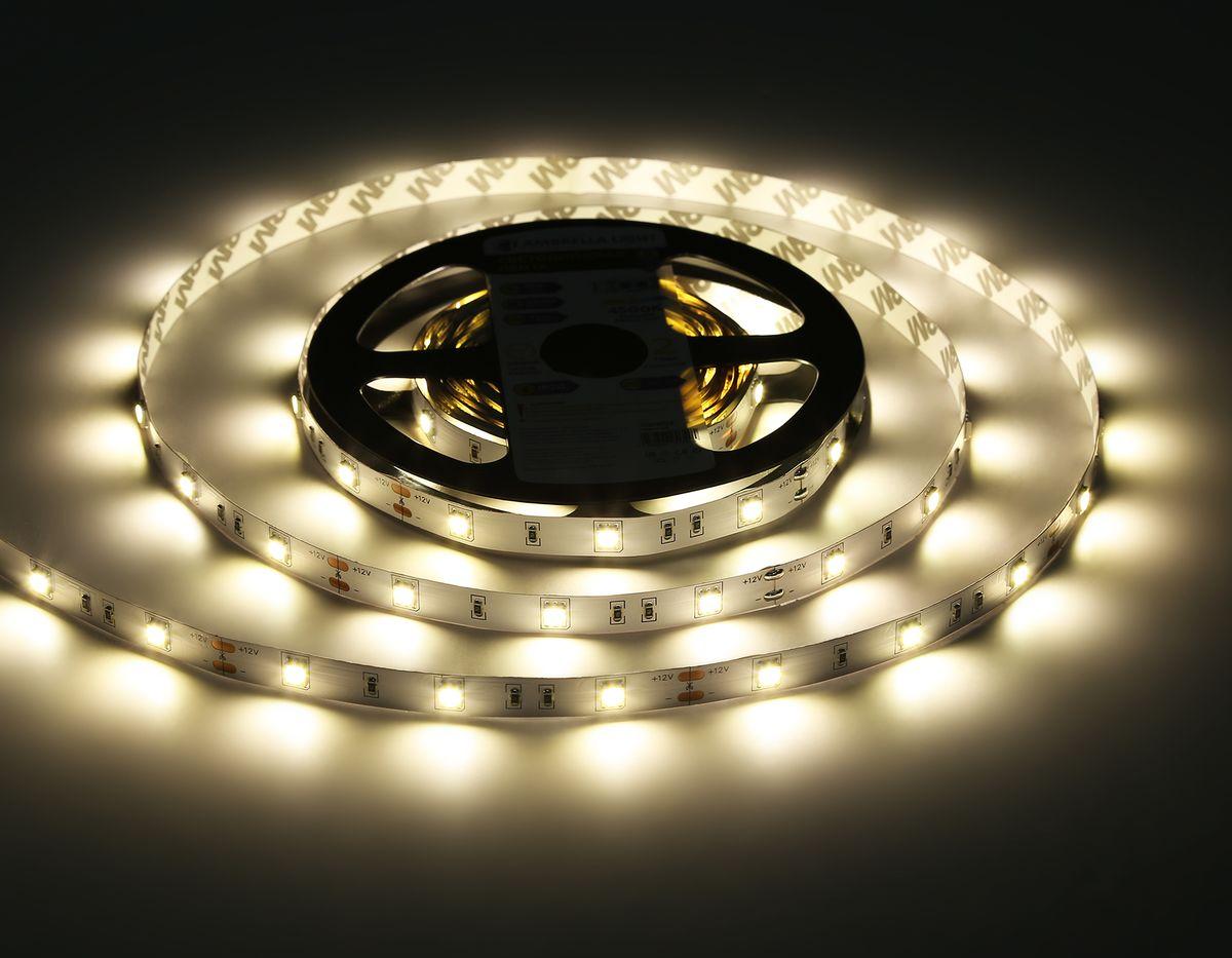 фото светодиодная лента дневной белый ambrella light 7,2w/m 30led/m 5050smd 4500к 5m gs1802 | 220svet.ru