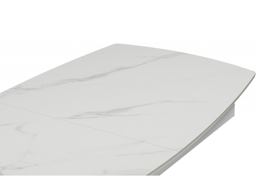 фото керамический стол раскладной 140(180)х80 woodville фестер snow white / белый 664927 | 220svet.ru