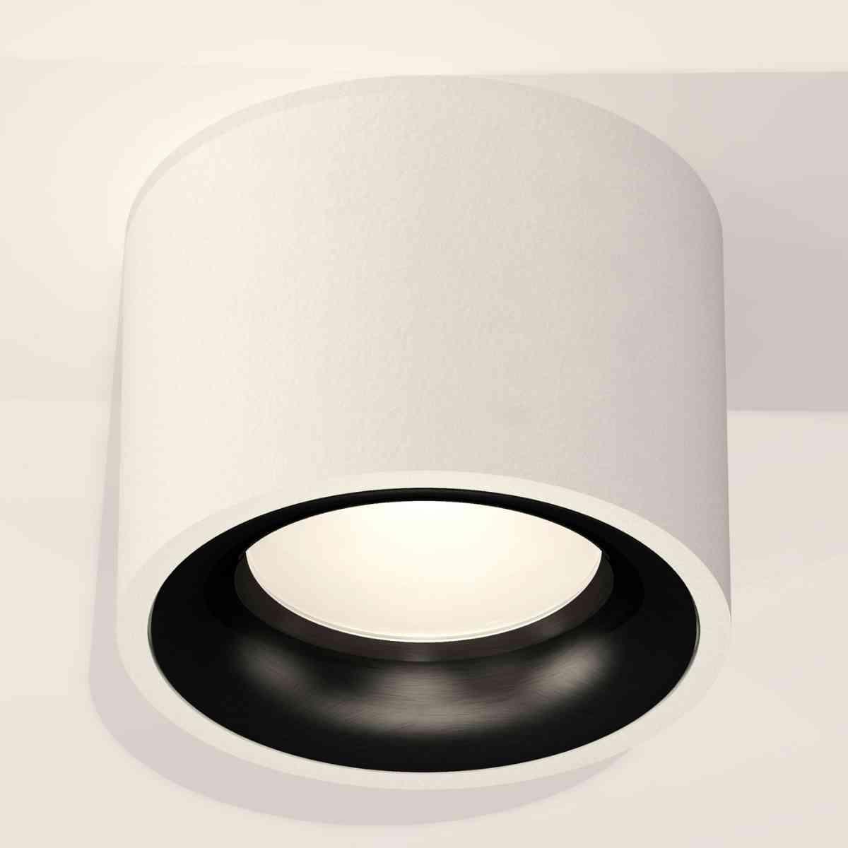 фото комплект накладного светильника ambrella light techno spot xs7510021 swh/pbk белый песок/черный полированный (c7510, n7011) | 220svet.ru