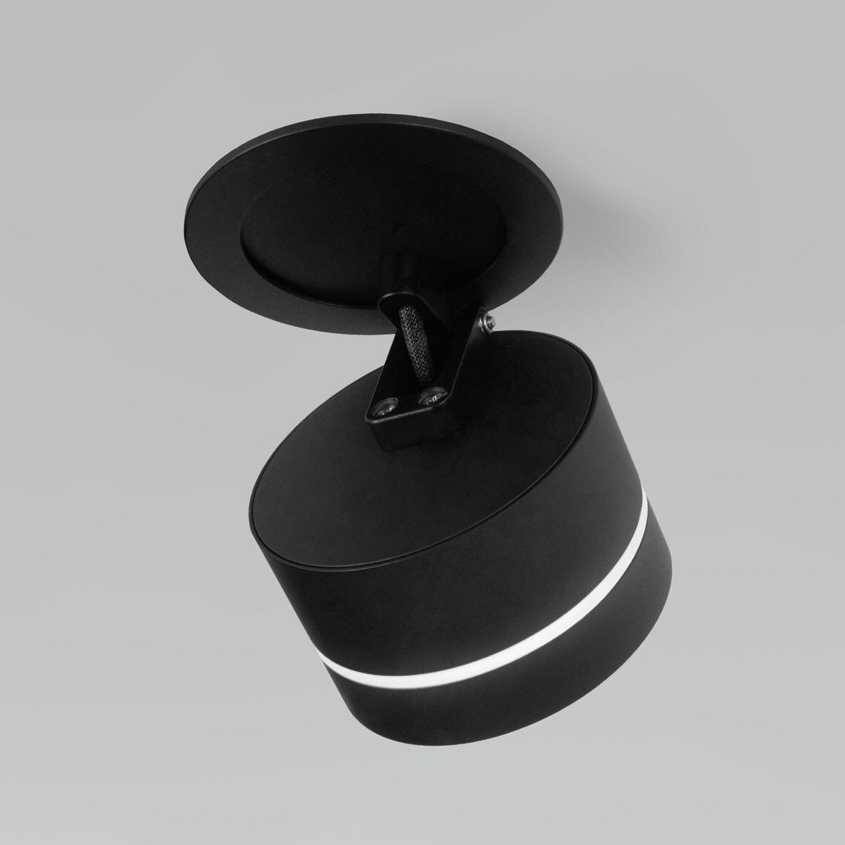 фото встраиваемый светодиодный светильник elektrostandard 25035/led 8w 4200k чёрный a062932 | 220svet.ru