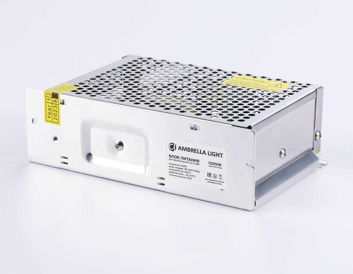 фото блок питания для светодиодной ленты ambrella light illumination led driver 12v 250w ip20 20,8a gs9508 | 220svet.ru