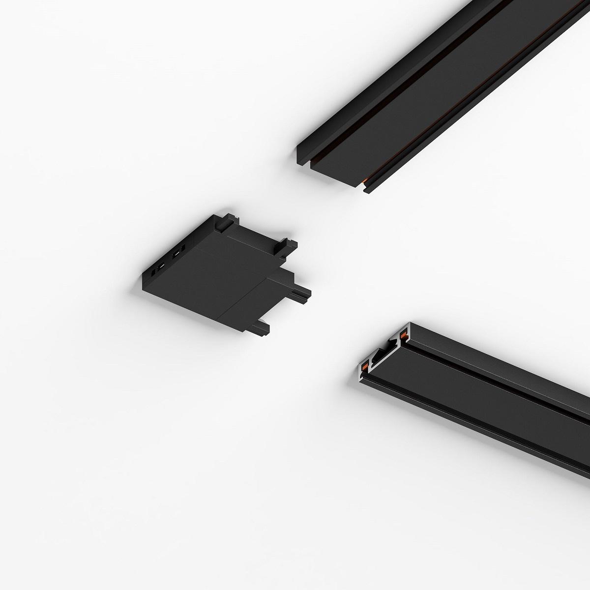 фото коннектор для 4-стороннего соединителя накладного шинопровода elektrostandard flat magnetic 85004/00 черный a063739 | 220svet.ru