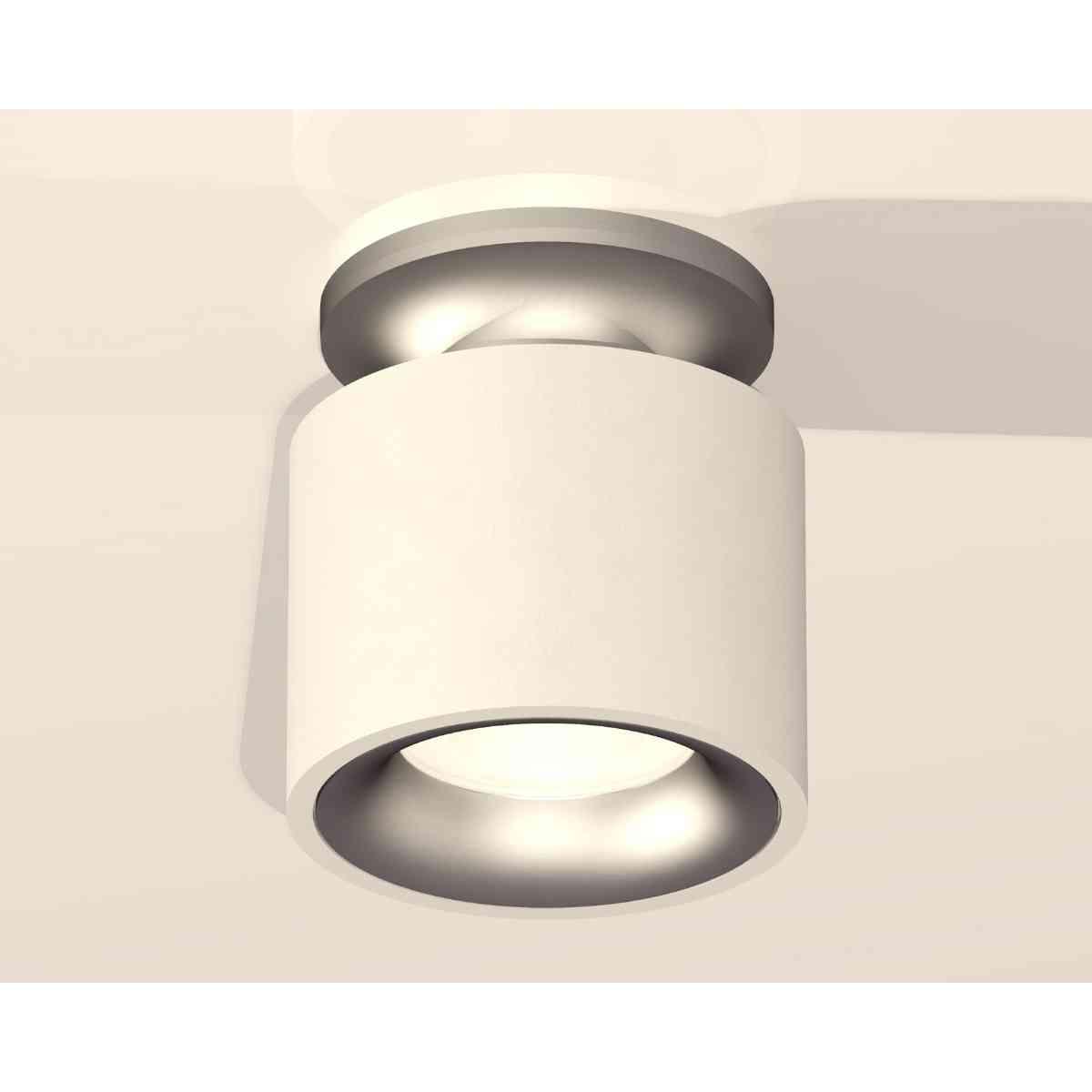 фото комплект накладного светильника ambrella light techno spot xs7510101 swh/mch белый песок/хром матовый (n7928, c7510, n7013) | 220svet.ru
