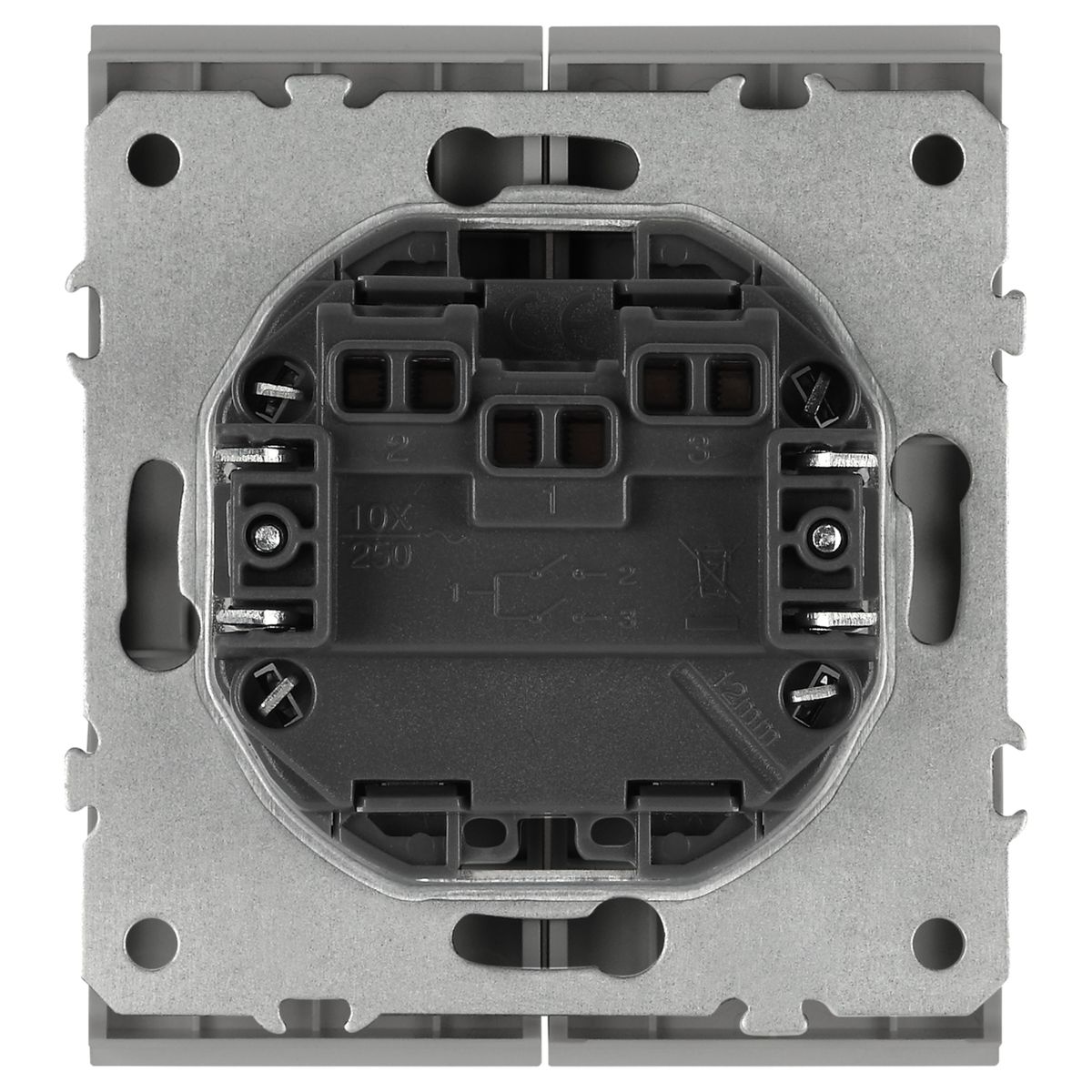 фото выключатель эра arktik 16-1104-03 двойной 10ах-250в алюминий б0070346 | 220svet.ru