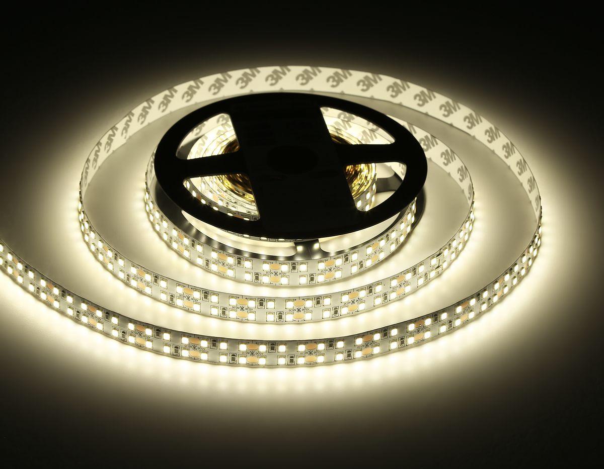 фото светодиодная лента дневной белый ambrella light 24w/m 240led/m 2835smd 4500к 5m gs1702 | 220svet.ru