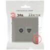 Миниатюра фото розетка эра arktik 16-3110-07 комбинированная rj45+tv титан б0070500 | 220svet.ru