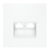 Миниатюра фото накладка для розетки компьютерной двойной rj45+rj45 кат.6 voltum s70 vls001402 (белый матовый) | 220svet.ru