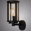 Миниатюра фото уличный настенный светильник arte lamp toronto a1036al-1bk | 220svet.ru