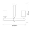 Миниатюра фото подвесная люстра escada eclipse 10166/5pl chrome | 220svet.ru