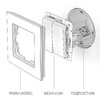 Миниатюра фото выключатель двухклавишный проходной werkel черные матовый w1122008 | 220svet.ru