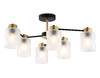 Миниатюра фото потолочная люстра на штанге ambrella light traditional loft tr tr303325/6 bk/gd | 220svet.ru