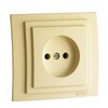 Миниатюра фото розетка 2к mono electric larissa 16a 250v винтовое подключение крем 103-171722-116 | 220svet.ru