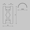 Миниатюра фото шинопровод магнитный накладной/подвесной maytoni busbar trunkings flarity trx154-2sr-d1500-pt | 220svet.ru