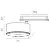Миниатюра фото трековый трехфазный светильник 15w lightstar alta pro a5547dali | 220svet.ru