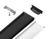 Миниатюра фото профиль накладной гибкий для светодиодной ленты ambrella illumination gp1600bk | 220svet.ru