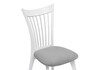 Миниатюра фото стул деревянный woodville лидиос серый велюр / белый 515979 | 220svet.ru