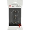 Миниатюра фото розетка эра arktik 16-2104-05 двойная с заземлением 2x2p+e schuko 16а-250в антрацит б0070448 | 220svet.ru