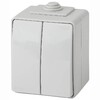 Миниатюра фото переключатель двухклавишный эра 10ax 250v ip65 11-1606-03 б0035979 | 220svet.ru