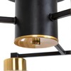 Миниатюра фото потолочная люстра arte lamp leo a7027pl-6bk | 220svet.ru