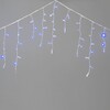 Миниатюра фото гирлянда бахрома с колпачком 3,1 x 0,5 м синяя с мерцанием белого диода 200в, 120 led, провод прозрачный пвх, ip65 ltc pil120blwcap-10-2b | 220svet.ru