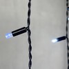 Миниатюра фото гирлянда бахрома с колпачком 3,1 x 0,5 м белая с мерцанием белого диода 220в, 120 led, провод черный пвх, ip65 ltc pil120blwcap-11-2w | 220svet.ru
