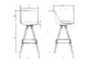 Миниатюра фото стул полубарный dobrin ronni lmzl-pp759a-1-n_lb-mtr_el-zl-w-02-11652 | 220svet.ru