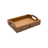 Миниатюра фото поднос дубовый с ручками 32х23х6 uneca | 220svet.ru