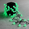 Миниатюра фото гирлянда «шарики» 10м зеленая 220в, диаметр шарика 23мм, 100 led, провод черный каучук 2,3мм, ip54 ltc pcs-100b-g | 220svet.ru