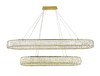 Миниатюра фото подвесной светодиодный светильник newport 8240/90 oval gold м0067858 | 220svet.ru