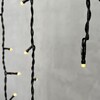 Миниатюра фото гирлянда бахрома 3,1 x 0,5 м тепло-белая 220в, 150 led, провод черный пвх, ip54 ltc pil150-11-2ww | 220svet.ru