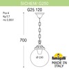 Миниатюра фото подвесной уличный светильник fumagalli sichem/g250. g25.120.000.bxf1r | 220svet.ru