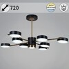 Миниатюра фото потолочная светодиодная люстра reluce 06369-0.3-08 cop+bk | 220svet.ru