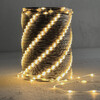Миниатюра фото гирлянда роса 20м тепло-белая 24в, 400 led, провод прозрачный пвх, ip65 ltc rosa400-10-1ww | 220svet.ru