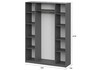 Миниатюра фото шкаф четырехстворчатый woodville даиго графит серый 593702 | 220svet.ru