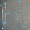 Миниатюра фото гирлянда бахрома 5 x 0,9 м небесно-голубая 220в, 348 led, провод прозрачный силикон, ip65 ltc ecc348-10-2sb | 220svet.ru