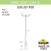 Миниатюра фото парковый фонарь fumagalli nebo ofir/g300 2l g30.202.r20.bxe27 | 220svet.ru