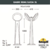 Миниатюра фото садовый светильник-столбик наклонный fumagalli gabri remi/lucia 2l 1r3.613.x20.wye27 | 220svet.ru