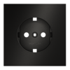 Миниатюра фото накладка для розетки с заземлением, s70 metal voltum s70 metal vlsm000612 (антрацит) | 220svet.ru